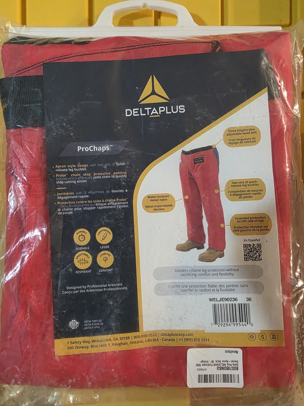 Delta ProChaps Men’s Red Cargo Protective Pants
